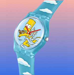 Swatch Watch Simpsons Angel Bart 34mm